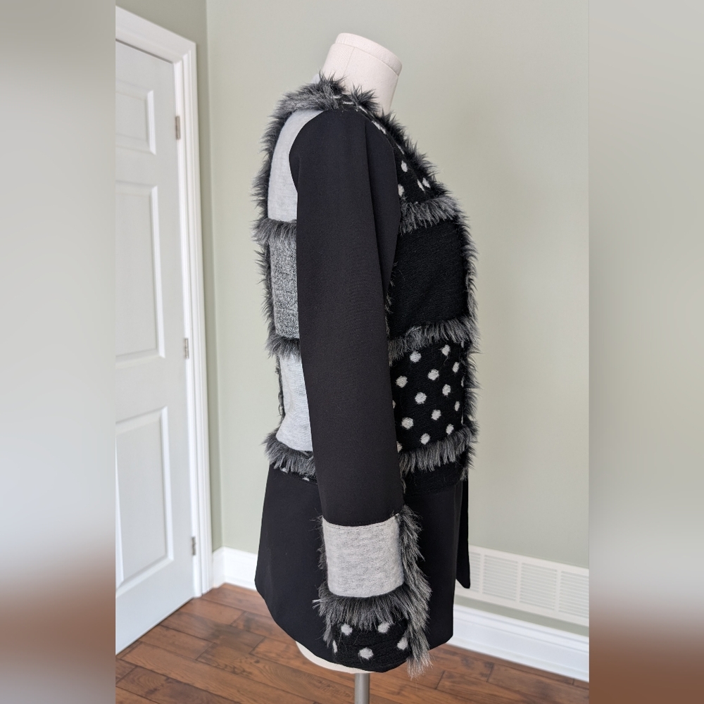 Joseph Ribkoff Women’s Cardigan Open Front Faux FurJacket Size 2 (XS) - Picture 4 of 16